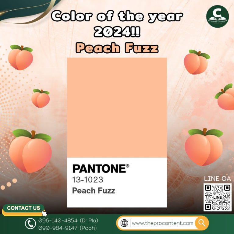 Color of the year 2024 ได้แก่ "Peach Fuzz"